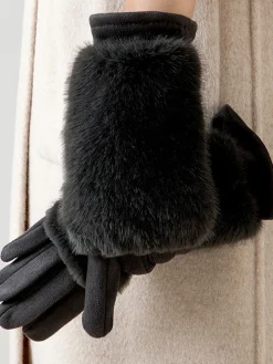 Urban Plain Fur Gloves