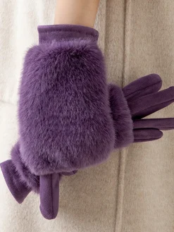 Urban Plain Fur Gloves