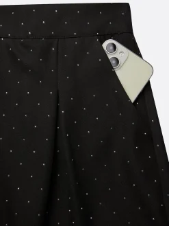 Urban Plain Hot Drilling Wide Leg Pants