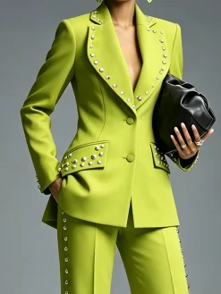 Urban Plain Lapel Collar Blazer