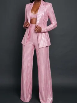 Urban Plain Lapel Collar Blazer