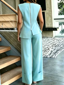 Urban Plain Metal Irregular Craftsmanship Blouse