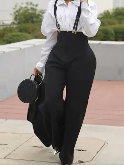 Urban Plain Overall Bib Pants