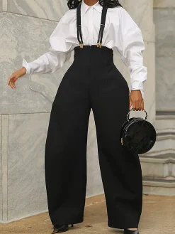 Urban Plain Overall Bib Pants
