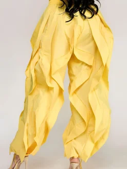 Urban Plain Peplum Fashion Pants