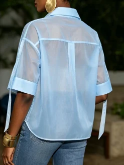 Urban Plain Shirt Collar Shirt