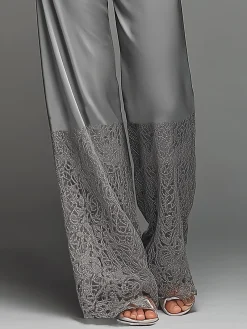 Urban Plain Split Joint Straight Pants