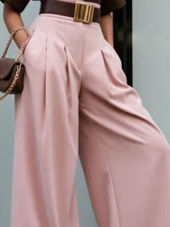 Urban Plain Wide Leg Pants