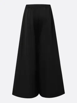 Urban Plain Wide Leg Pants No Belt