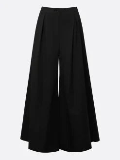 Urban Plain Wide Leg Pants No Belt