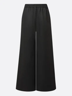 Urban Plain Wide Leg Pants With Belt