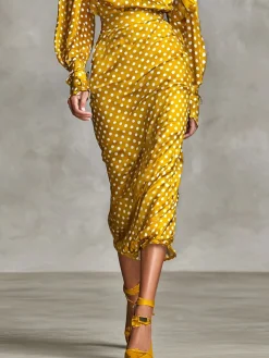 Urban Polka Dots Midi Skirt