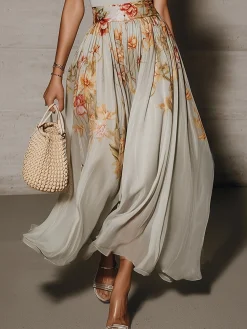 Urban Printing Floral Maxi Skirt