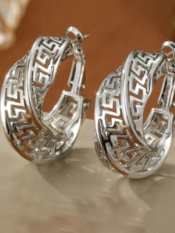 Urban Prom Plain Metal Earrings