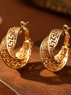 Urban Prom Plain Metal Earrings