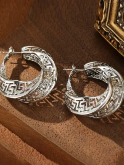 Urban Prom Plain Metal Earrings