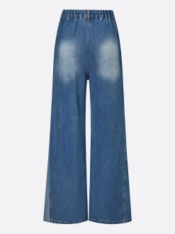 Urban Ripped Wide Leg Pants Loose H-Line Long Trousers for Daily