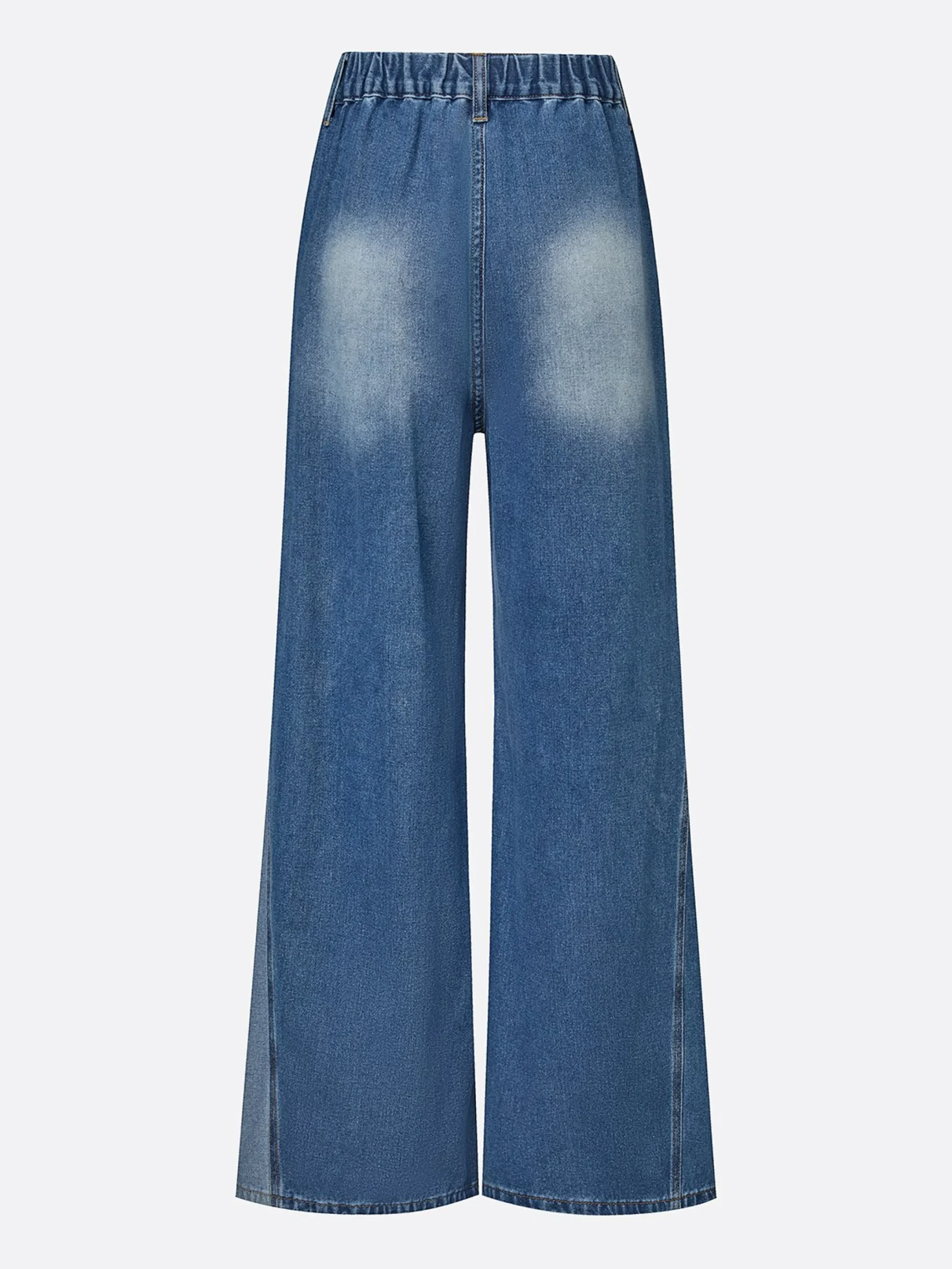 Urban Ripped Wide Leg Pants Loose H-Line Long Trousers for Daily
