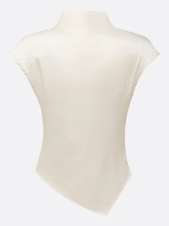 Urban Satin Cross Cross Neck Blouse
