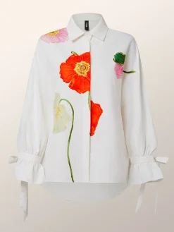 Urban Shirt Collar Floral Loose Blouse