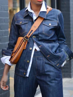 Urban Shirt Collar Pockets Long Sleeve Denim Coat