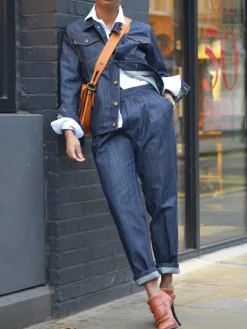 Urban Shirt Collar Pockets Long Sleeve Denim Coat