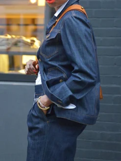 Urban Shirt Collar Pockets Long Sleeve Denim Coat