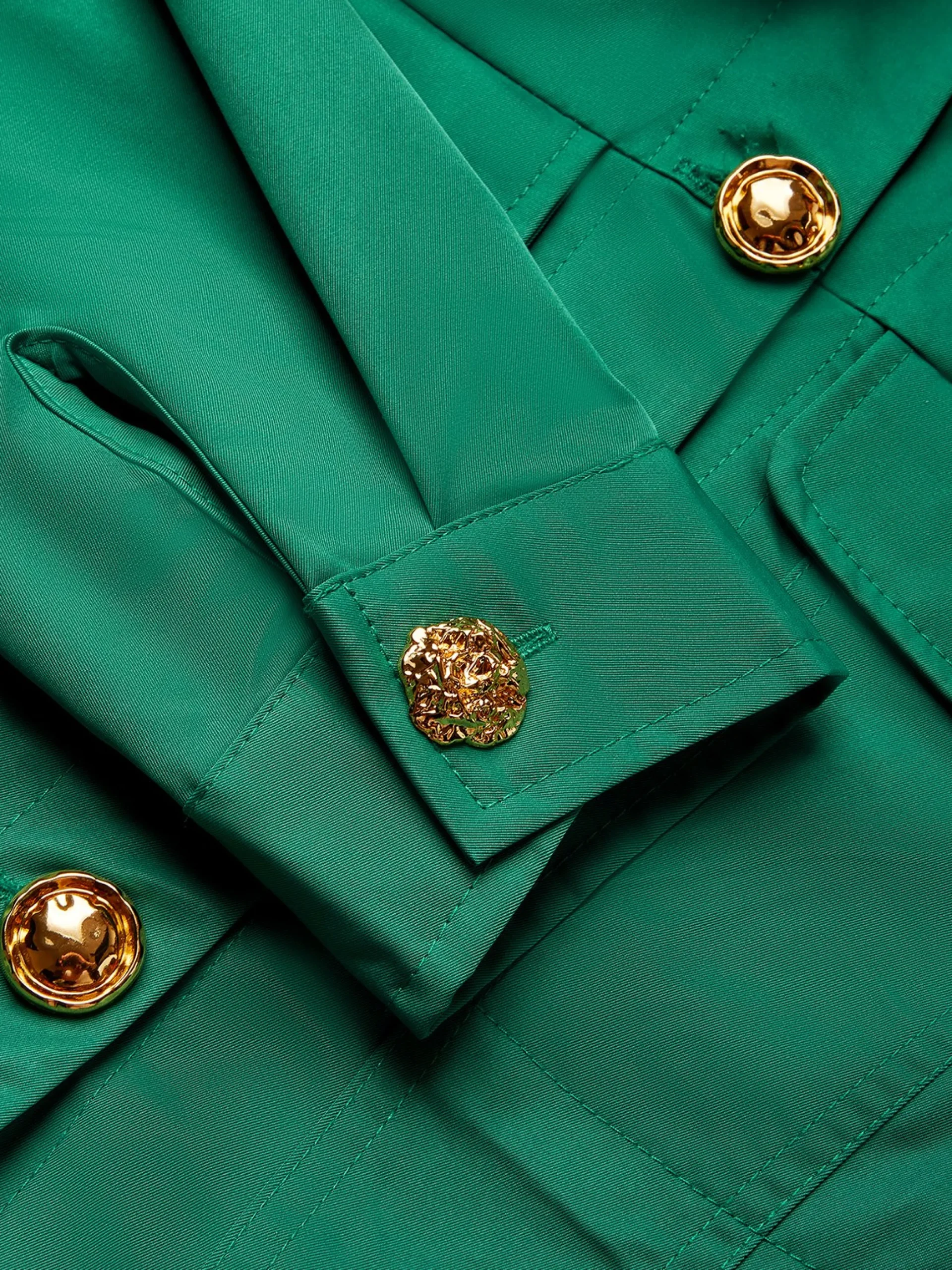 Urban Sleek Shawl Collar Buttoned Jacket
