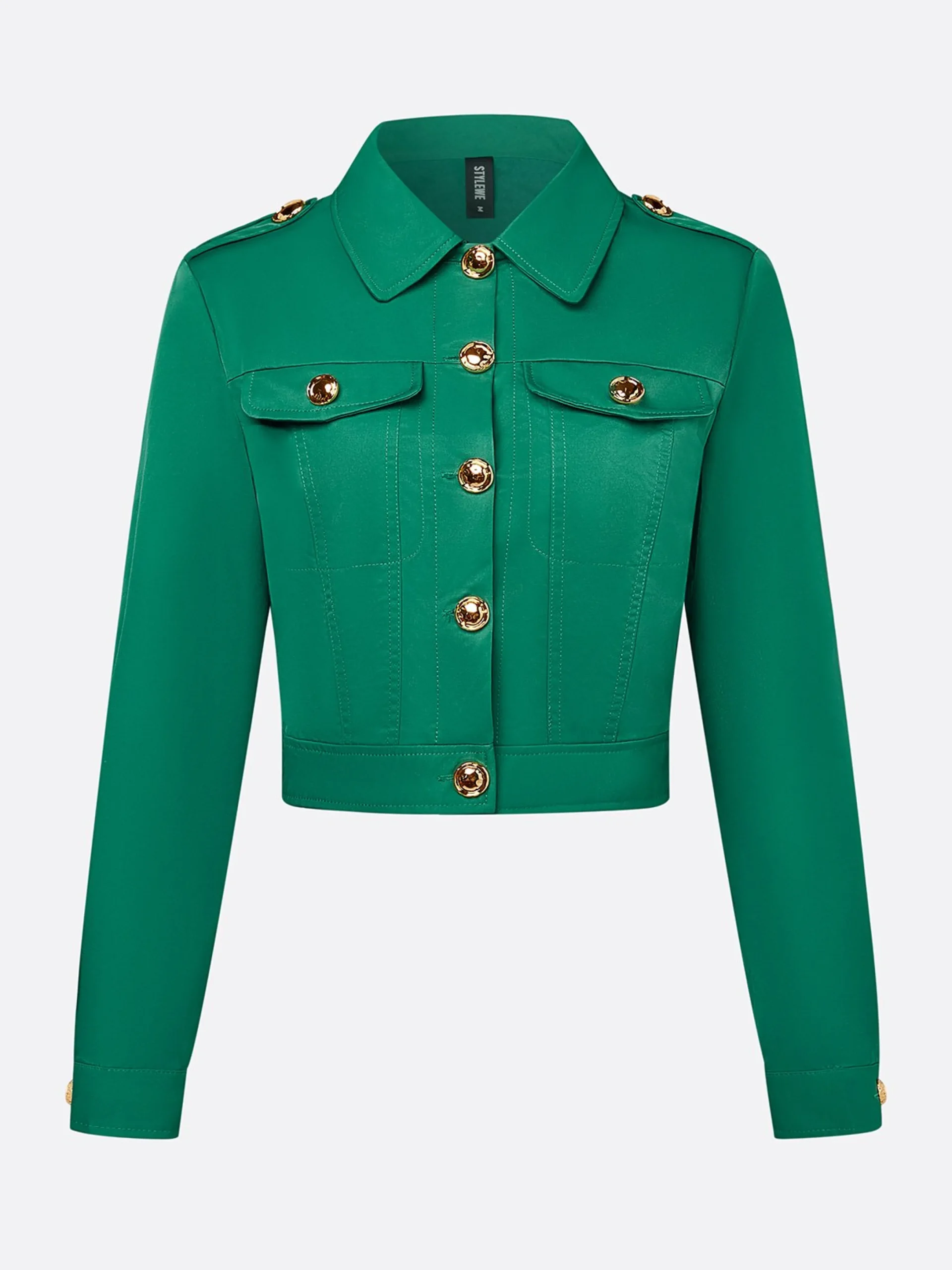 Urban Sleek Shawl Collar Buttoned Jacket