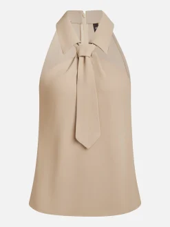 Urban Sleeveless Shirt Collar Tank Top
