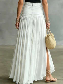 Urban Slit Plain Maxi Skirt