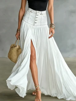 Urban Slit Plain Maxi Skirt