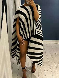 Urban Striped Off The Shoulder Blouse