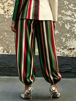Urban Striped Printing Bloomers