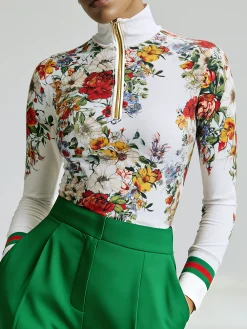 Urban Striped Printing Half Open Collar T-shirt