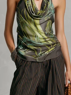 Urban Striped Printing Straight Shorts