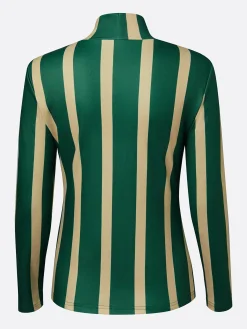 Urban Striped Printing Turtleneck T-shirt