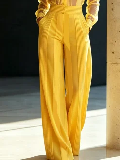 Urban Striped Straight Pants Pant