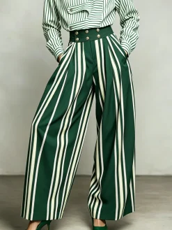 Urban Striped Wide Leg Pants