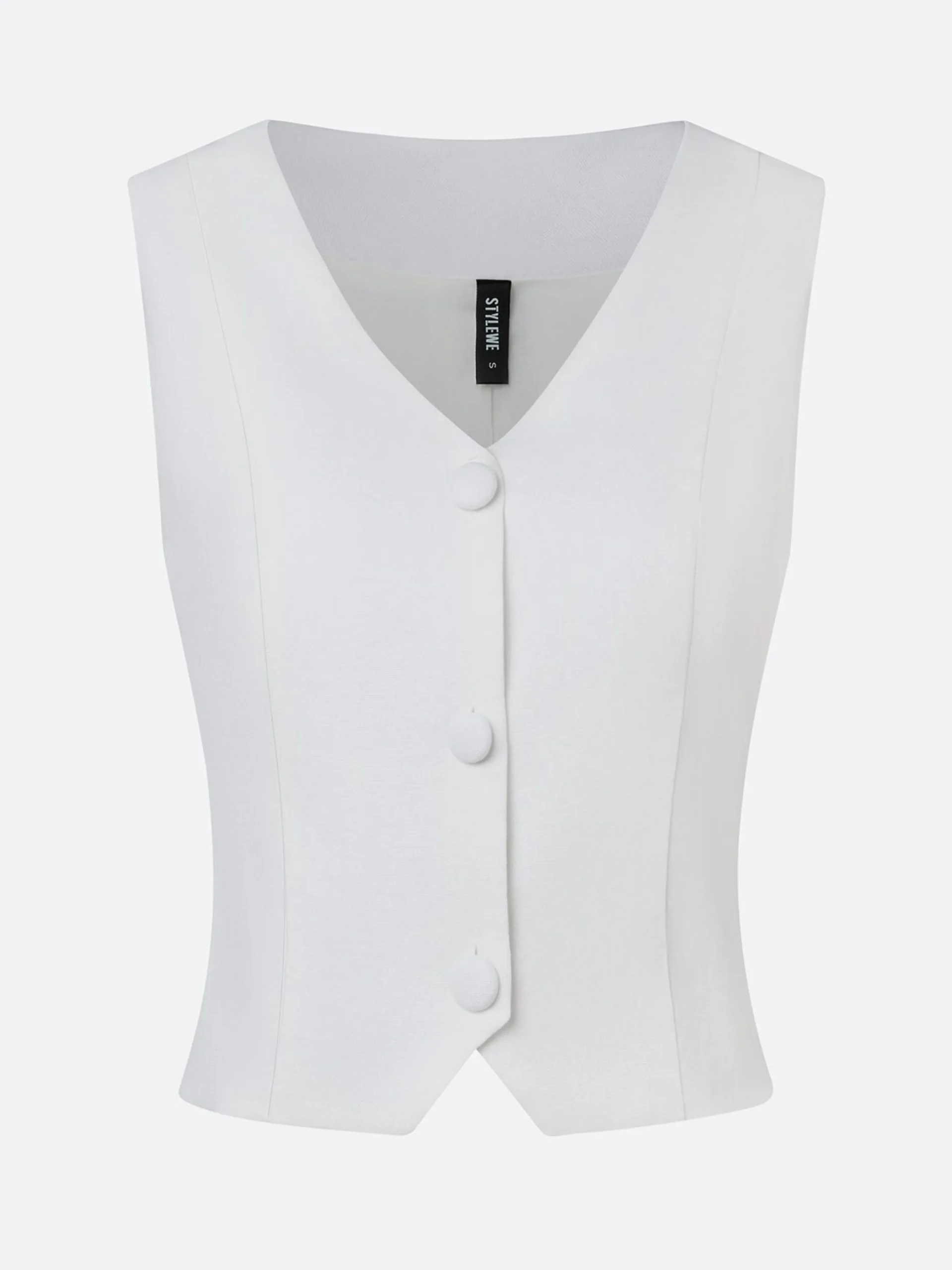 Urban V Neck Linen-Cotton Blend Vest