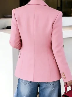 Urban X-Line Natural Regular Fit Lapel Collar Plain Daily Blazer