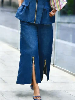 Urban Zipper Plain Denim Jeans
