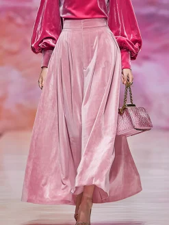 Urban Zipper Plain Midi Skirt