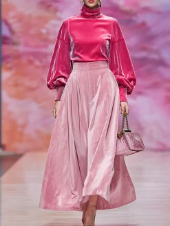 Urban Zipper Plain Midi Skirt