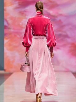 Urban Zipper Plain Midi Skirt
