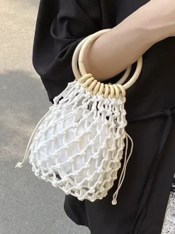 Vacation Clutch Straw Bag