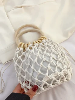 Vacation Clutch Straw Bag