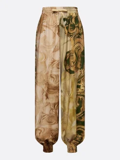 Vacation Ethnic Ankle Banded Pants
