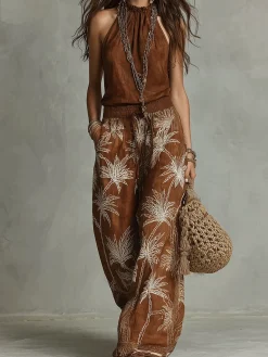 Vacation Plants Straight Pants