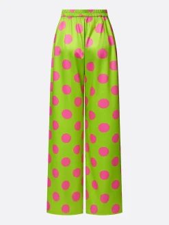 Vacation Polka Dots Printing Wide Leg Pants